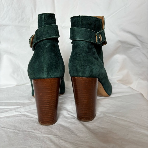 Sézane High Julieta Boots in Forest Green Suede Size 40/9 - Picture 4 of 12